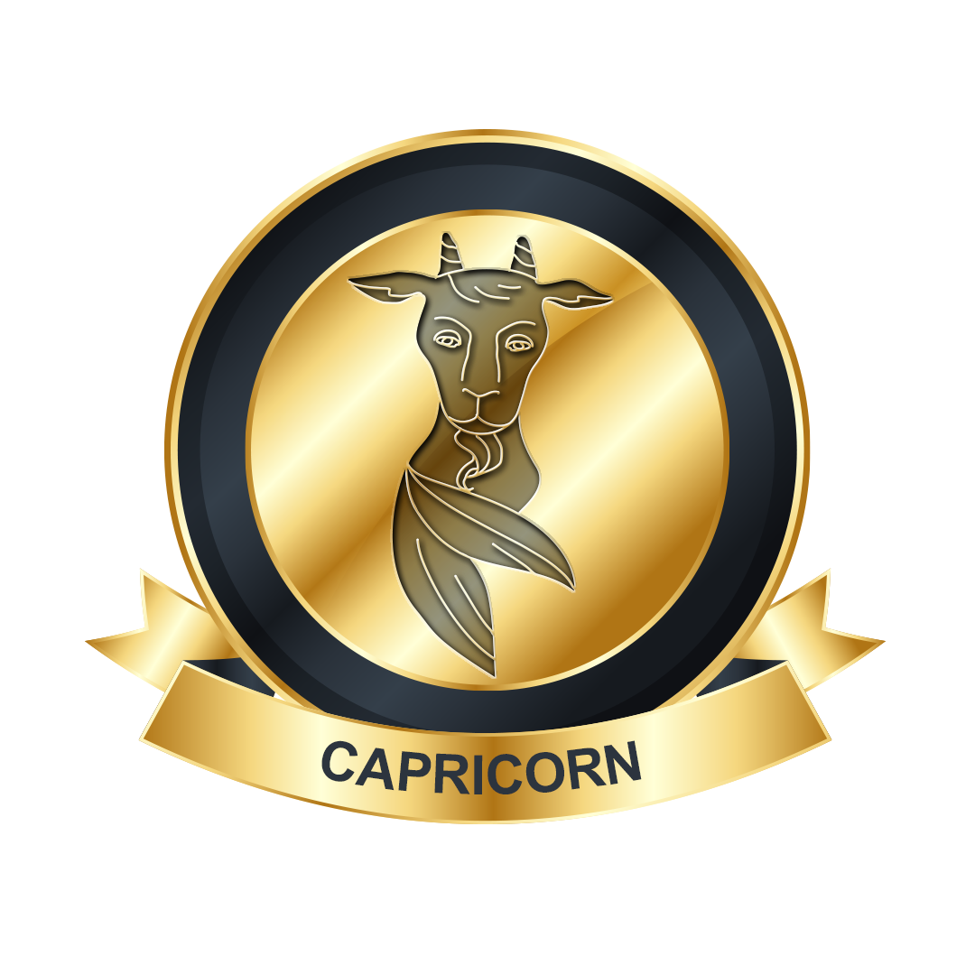 Capricorn gold png, Capricorn gold symbol png, Capricorn gold PNG image, zodiac Capricorn transparent png images download